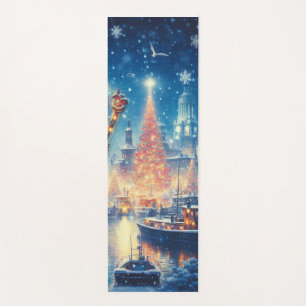 Christmas/Winter docked ship Yoga Mat