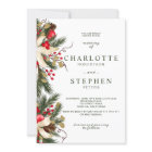 Christmas winter floral watercolor wedding photo