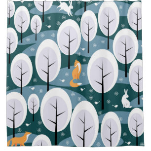 Christmas Winter Forest: Animals Seamless Pattern