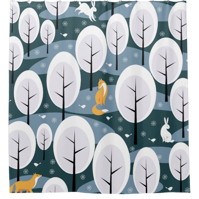 Christmas Winter Forest: Animals Seamless Pattern (Front)