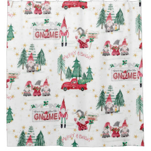 Christmas Winter Gnome Merry Bright Tree Red Truck