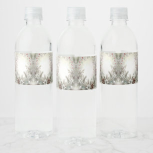 Christmas Winter Holiday Water Bottle Label