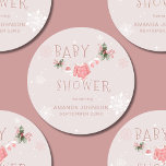 Christmas Winter It's Cold Outside Baby Shower Classic Round Sticker<br><div class="desc">Christmas Winter It's Cold Outside Baby Shower Classic Round Sticker 

Original Illustration by Magdaline A. M. Oming</div>