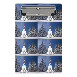 Christmas winter landscape mini clipboard