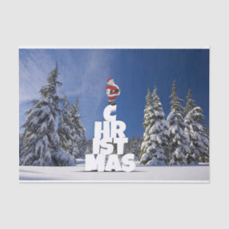 Christmas winter landscape tissue paper