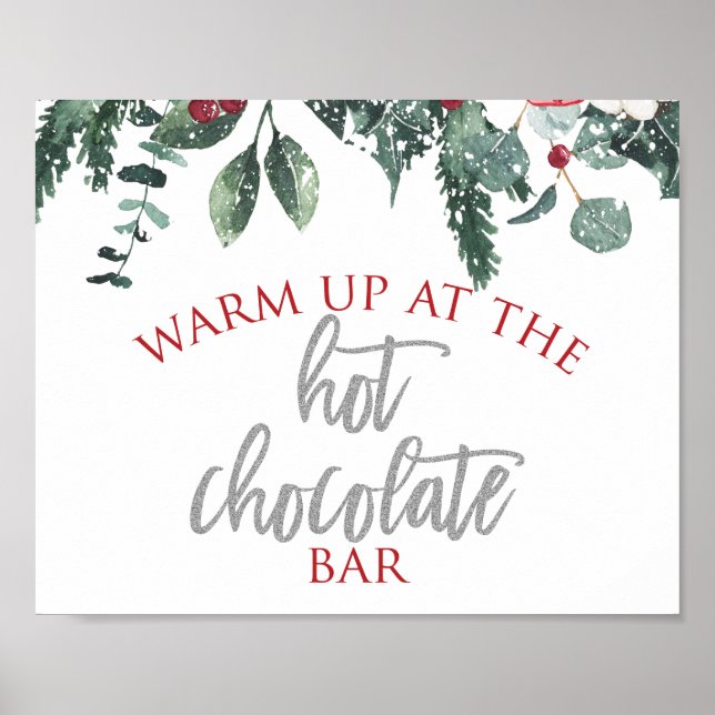 Christmas Winter Onederland Hot Chocolate Poster (Front)