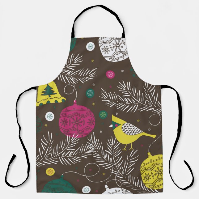 Christmas winter pattern apron (Front)