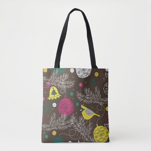 Christmas winter pattern tote bag (Front)