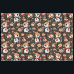 Christmas Winter Penguins Snow Snowflakes for Kids Tissue Paper<br><div class="desc">"Christmas Winter Penguins Snow Snowflakes for Kids Tissue Paper, " adorable for children's Christmas presents or those who are child-like at heart!  The rustic ottage white wood background was created by Audrey Jeanne Roberts.</div>