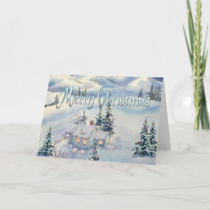CHRISTMAS WINTER SCENE by SHARON SHARPE Holiday Card