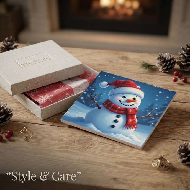 Christmas Winter Scene Ceramic Tile for Home (Christmas Winter Scene Ceramic Tile for Home)