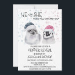 Christmas Winter Seal Penguin Gender Reveal Invitation<br><div class="desc">This design may be personalized in the area provided by changing the photo and/or text. Or it can be customized by choosing the click to customize further option and delete or change the colour of the background, add text, change the text colour or style, or delete the text for an...</div>