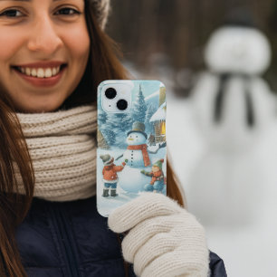 Christmas / Winter Season Snowman iPhone 15 Mini Case