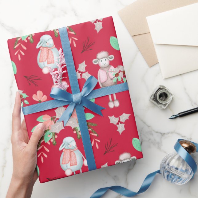 Christmas Winter Sheep Wrapping Paper (Gifting)
