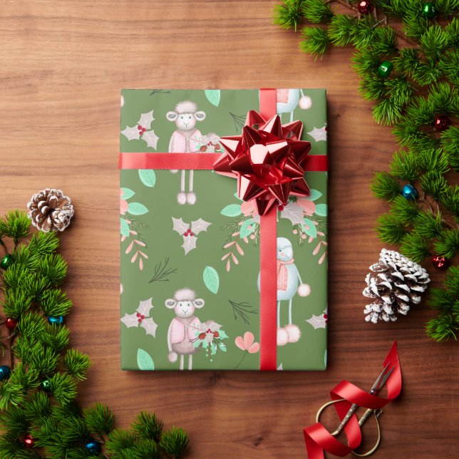 Christmas Winter Sheep Wrapping Paper (Holiday Gift)