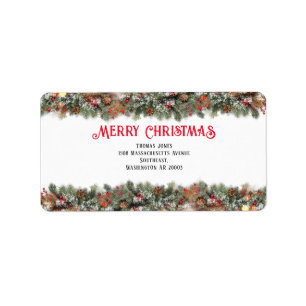 Christmas Winter Snow Decor Return Address Label