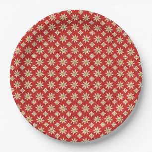 Christmas Winter Snowflakes   Holidays Paper Plate