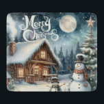 Christmas/Winter/Snowman Cutting Board<br><div class="desc">artwork</div>