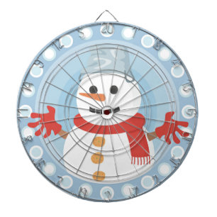 CHRISTMAS WINTER SNOWMAN DARTBOARD
