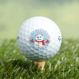 CHRISTMAS WINTER SNOWMAN GOLF BALLS