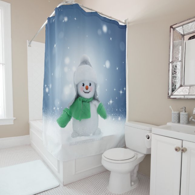 Christmas winter snowman SlipperyJoe green scarf m (In Situ)