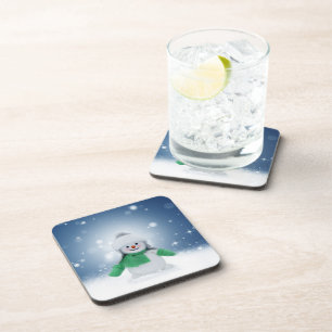Christmas winter snowman SlipperyJoe green scarf m Coaster