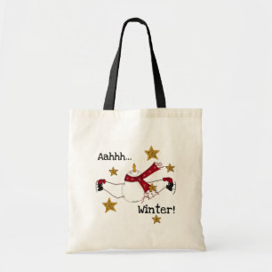 Christmas Winter Snowman Tote Bag