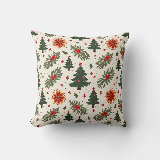 Christmas winter  throw pillow (Front)