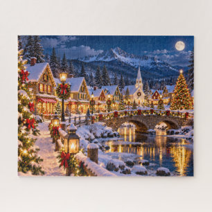 Christmas Winter Village Jigsaw Puzzle