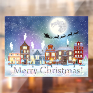 Christmas Winter Village  Window Cling