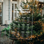 Christmas Winter Wedding Seating Chart Acrylic<br><div class="desc">Elevate your Christmas wedding with our personalized acrylic wedding seating chart, a stunning wedding seating chart display perfect for winter wedding ideas. This elegant winter wedding piece adds a touch of winter wedding aesthetic to your event. Whether you're planning a rustic winter wedding or seeking unique wedding seating chart ideas,...</div>
