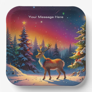 Christmas Winter Wonderland Holiday Season Paper Plate