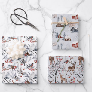Christmas Winter Wonderland Wrapping Paper Sheets