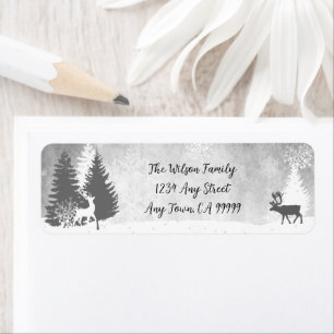 Christmas Winterscape Address Label