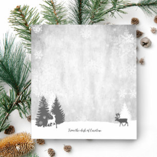 Christmas Winterscape Personalized Notepad