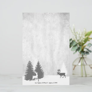 Christmas Winterscape Personalized Stationery