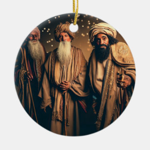 Christmas wise men ceramic ornament