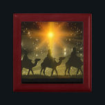 Christmas Wise Men Golden Star of Bethlehem Gift Box<br><div class="desc">Three Wise Men crossing the desert via the golden star of Bethlehem to find baby Jesus.  frontiernow.com</div>