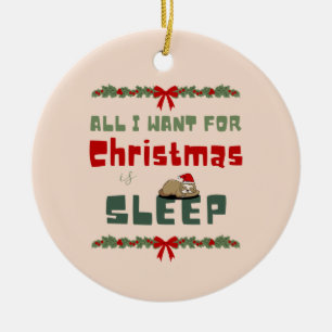 Christmas wish ceramic ornament