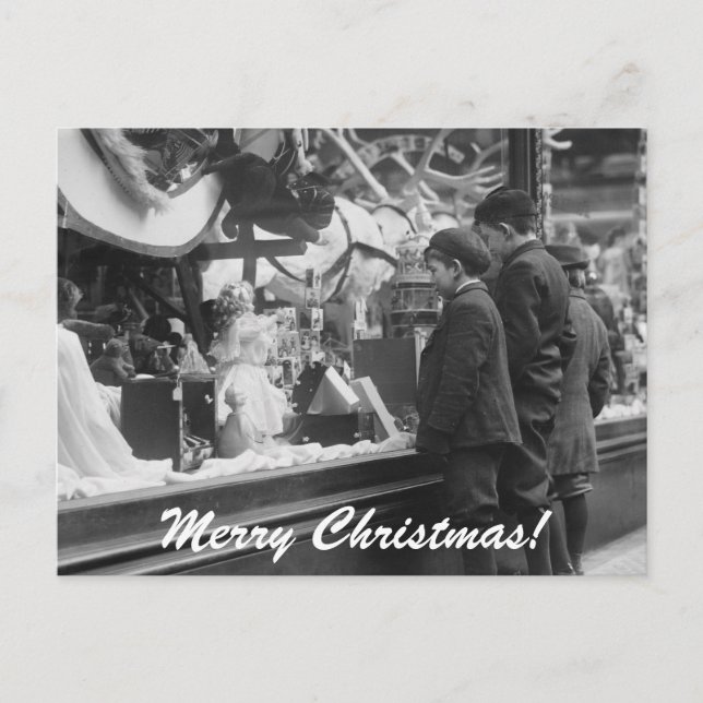 Christmas Wish List, 1920s Holiday Postcard (Front)