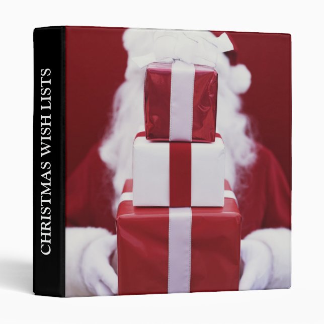 Christmas Wish Lists Organizer Binder (Front/Spine)