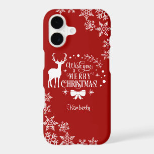 Christmas Wish you a MERRY CHRISTMAS Monogram