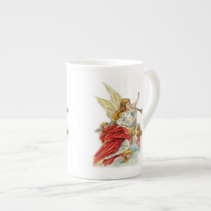 Christmas wishes angels bone china mug