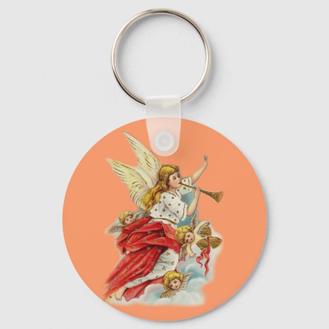 Christmas wishes angels keychain (Front)
