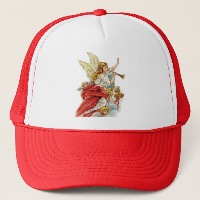 Christmas wishes angels trucker hat (Front)