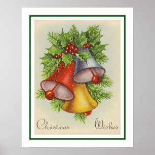 Christmas Wishes Bells Poster