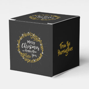 Christmas Wishes custom name favour box