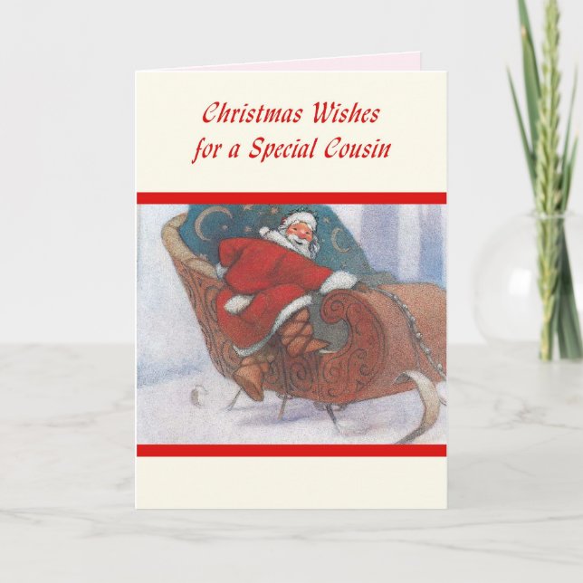 Christmas Wishes for a Special Cousin Holiday Card (Front)