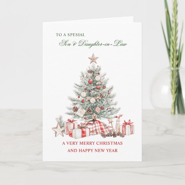 Christmas Wishes for Son & Daughter-in-Law Holiday (Front)