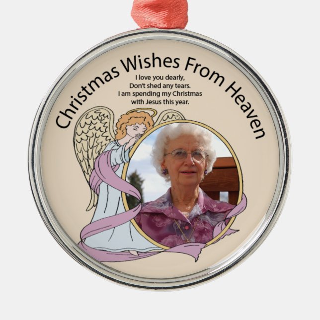 Christmas Wishes From Heaven Ornament (Front)